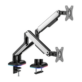 Brateck LDT63-C024GL Elemental Gaming Dual Monitor Arm with RGB Lighting - Gavisco Office Furniture